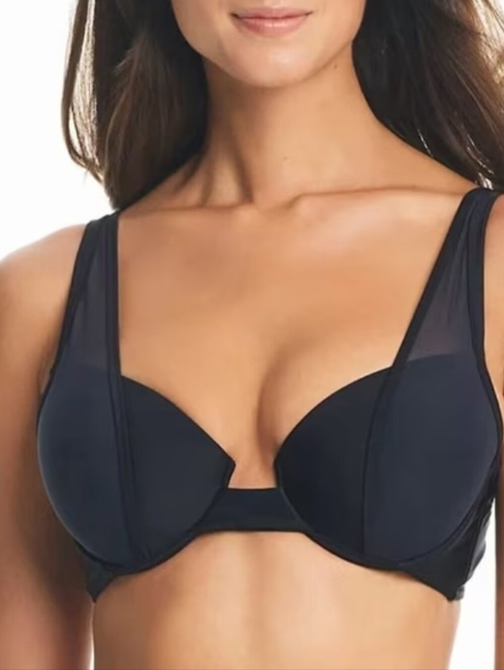 Bar III | Natural Beauty Balconette Swim Bikini Top Size XL In Black